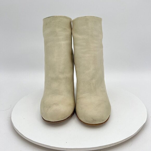 Officine Creative Women Size EU 39 Us 9 Cream Tan Suede Back Zip Ankle Boot - Picture 2 of 16